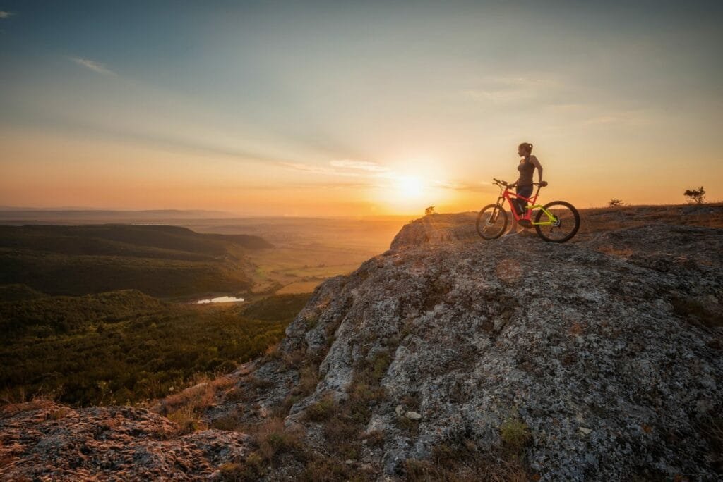 Sunset with a bike